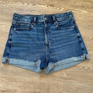 AE STRETCH DENIM MOM SHORTS